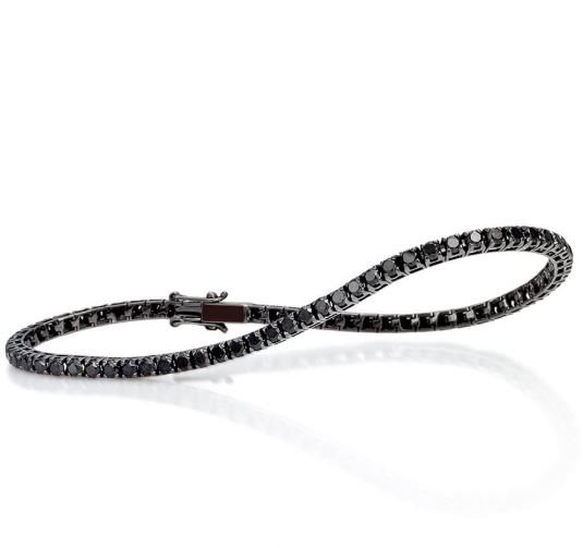 Bracciale Fanton Gioielli Donna TENNIS DIAMANTI in Oro bianco Diamante Black 2.40 Ct ANOR-152-52 - ANOR-152-52